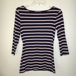 Striped Boatneck Top